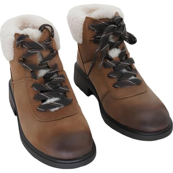 UGG Harrison Cozy Lace Boot Chestnut - Women's Size 7 - Picture 1 of 6